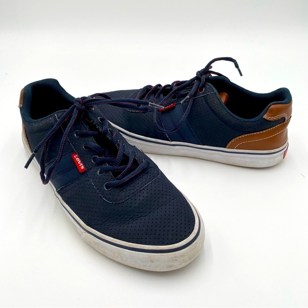 Levi's Men's Miles Perf PU NB Full Lace Up Casual Tennis Shoes Sneakers Size 8